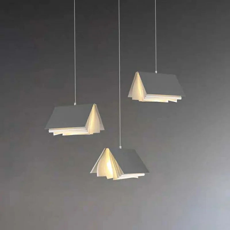 Moderne LED Buch-Pendelleuchte - Stilvolle Hängeleuchte für Wohn- und Esszimmer, Studierzimmer und Küche - Unique Outlet