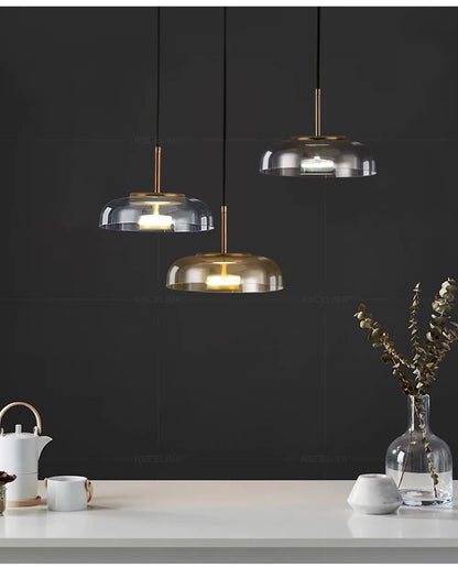 Moderne Pendelleuchten im nordischen Stil – LED Glas-Hängelampe für Esszimmer und Schlafzimmer - Unique Outlet