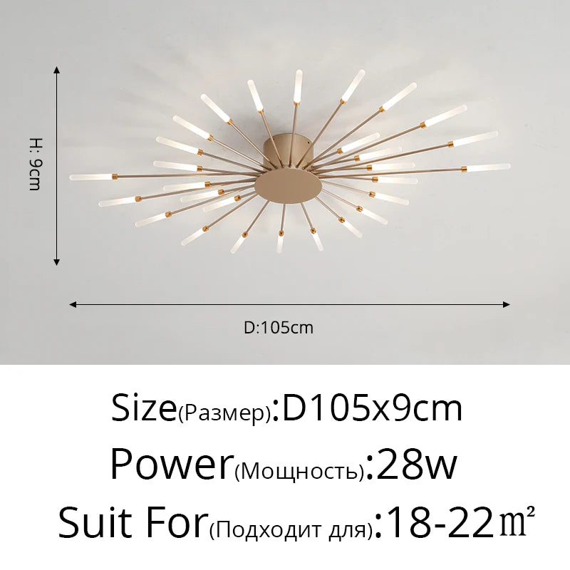 "Glänzender Mittelpunkt" Moderner LED Deckenleuchter - Unique Outlet