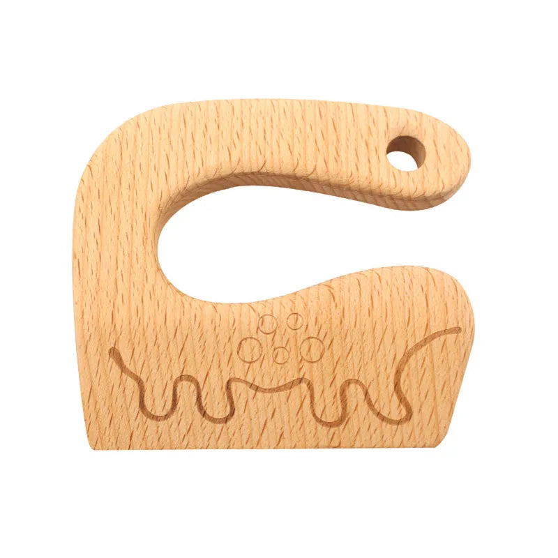 Safe Kitchen Cutting Toy Kids Wooden Cooking CutterFish-Shaped Children'S Kitchen Tools Cute Vegetables Fruits Knife Safety - Unique Outlet