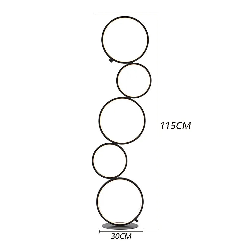 Moderne LED-Stehlampe Nordic mit Touch-Dimmer – Dekorative Eisen-Standleuchte - Unique Outlet