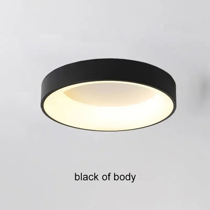 Moderne LED Deckenleuchte im Nordic-Stil für Schlafzimmer, Büro und Wohnbereiche, Dimmbar, Farbe: Schwarz/Weiß/Grau, Material: Aluminium und Acryl, mit Fernbedienung - Unique Outlet