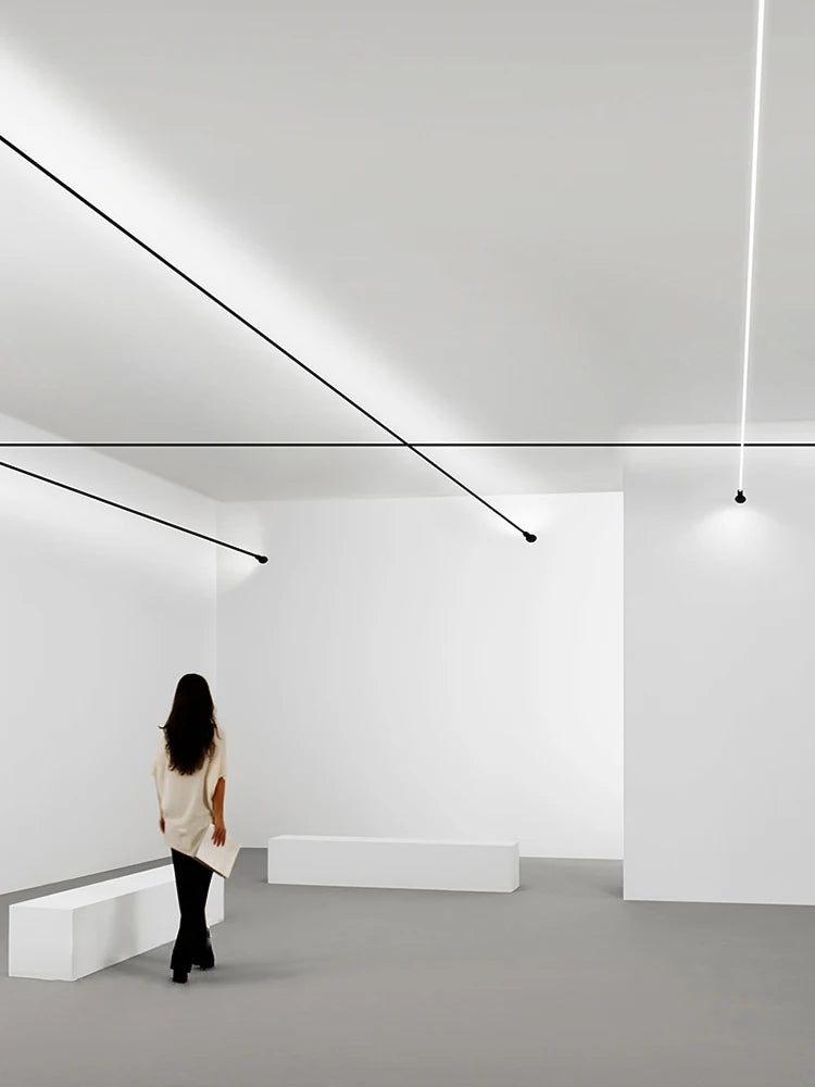 Schwarz-Weiße Lineare Wandleuchte Skyline Linea – Moderne LED-Lichtleiste für Wohnzimmer, Flure und Bars - Unique Outlet