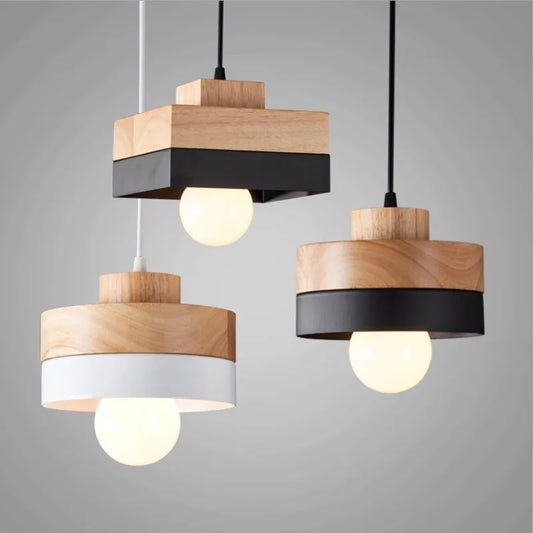 Nordische Holz-LED Pendelleuchte - Elegante Hängelampe für Essbereich, Schlafzimmer und Wohnzimmer - Unique Outlet