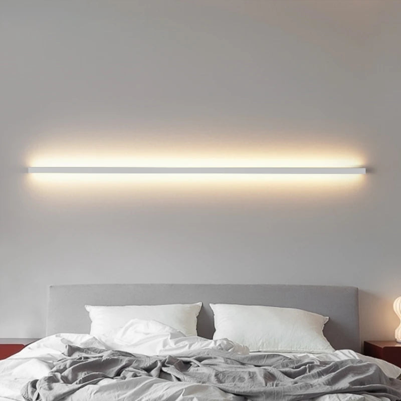 Minimalistische LED-Wandleuchten – Lange Streifen-Wandlampen für Schlafzimmer und Bad in Schwarz, Gold, Weiß - Unique Outlet