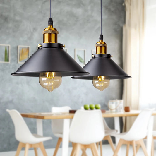 Industrielle Retro-LED-Hängeleuchten im Loft-Stil - Vintage Pendelleuchten für Esszimmer, Restaurant und Bar - Unique Outlet