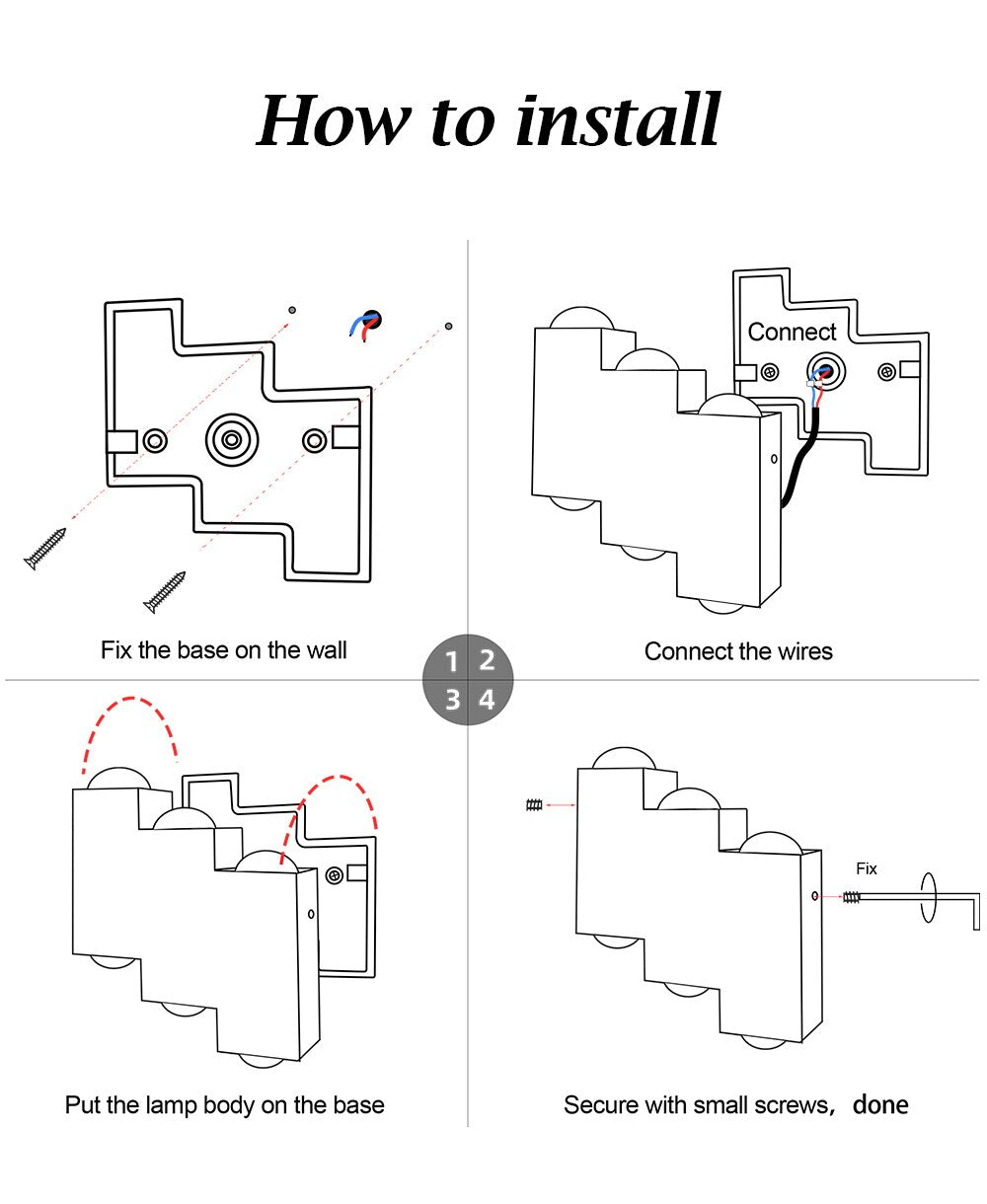 Außenwandleuchte "4STEPS", 12 W, IP65 wasserdicht - Unique Outlet