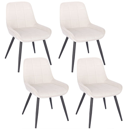 4-teiliges Set Esszimmerstühle, skandinavisches Design, mit Rückenlehne, ergonomisch, für Küche, Wohnzimmer und Schlafzimmer - Unique Outlet