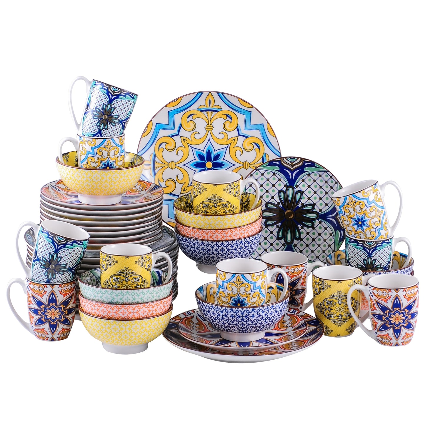 Jasmin Pattern Porzellan Tafelbedarf Geschirr Set - Unique Outlet