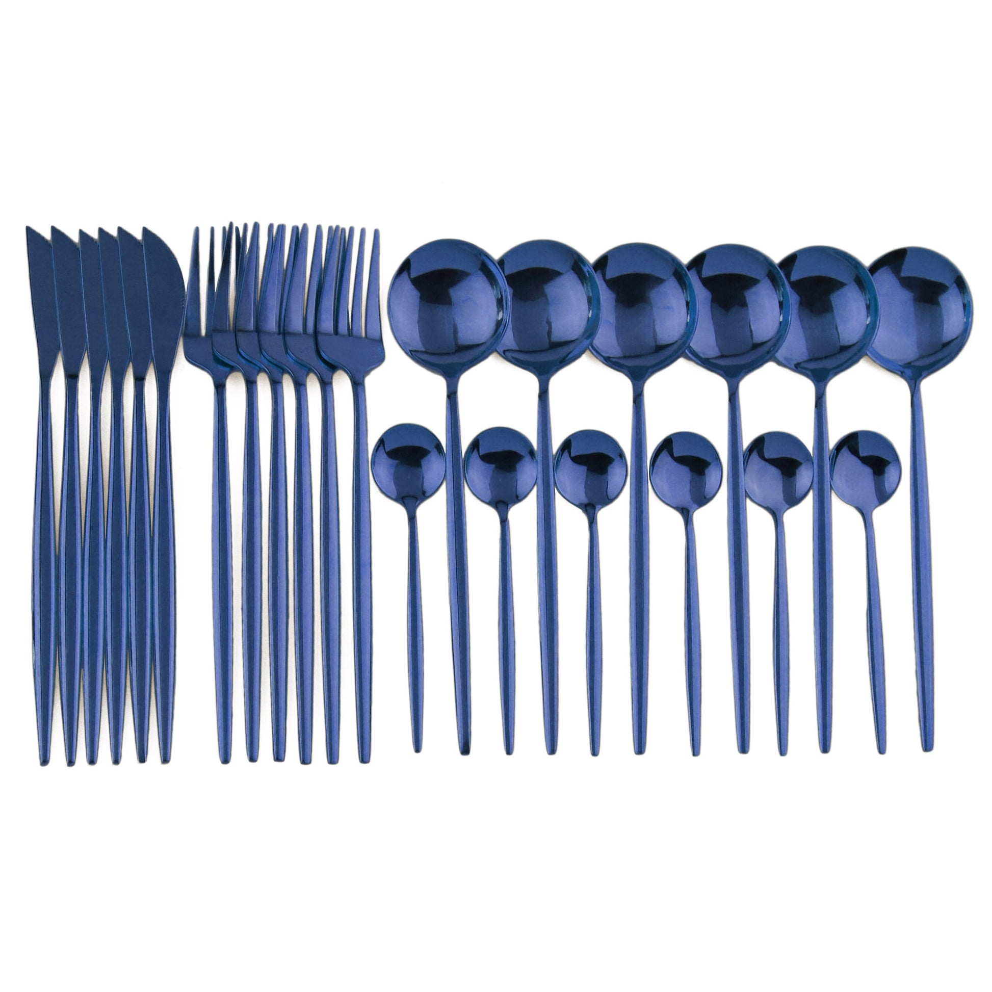 24teiliges Edelstahlbesteck Gabel Messer Löffel Geschirr Set Besteck Set - Unique Outlet