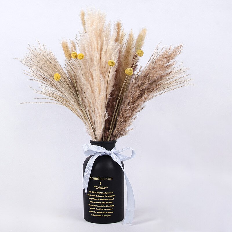 Getrocknete Pampas-Blumen, Pampas-Gras-Dekor (ohne Vase) 30er Set - Unique Outlet