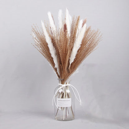 Getrocknete Pampas-Blumen, Pampas-Gras-Dekor (ohne Vase) 30er Set - Unique Outlet