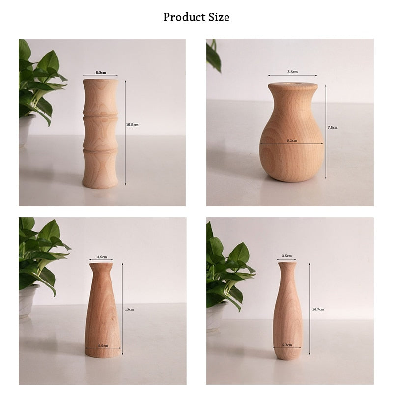 Holzvase für Pflanzen - Unique Outlet