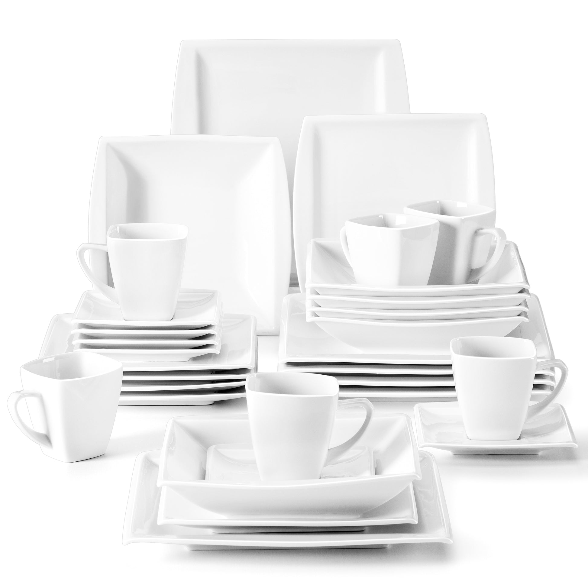 Porzellan-Dinner-Set für 6/12 Personen, 30/60 teiliges Set - Unique Outlet