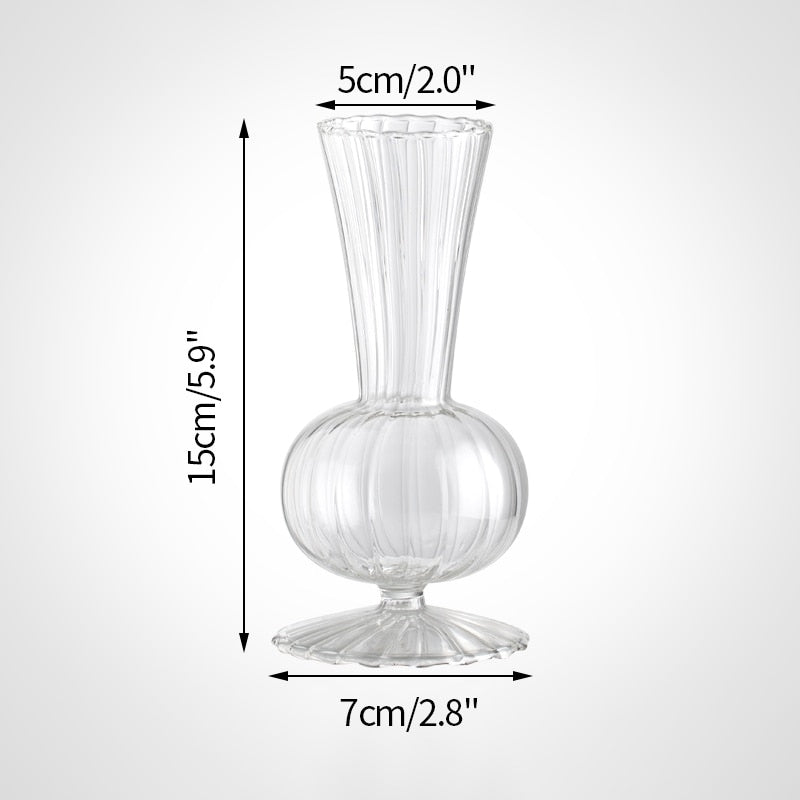 Glas-Blumenvasen im nordischen Stil - Transparente Pflanzenvase - Unique Outlet