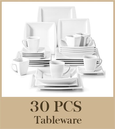 Porzellan-Dinner-Set für 6/12 Personen, 30/60 teiliges Set - Unique Outlet