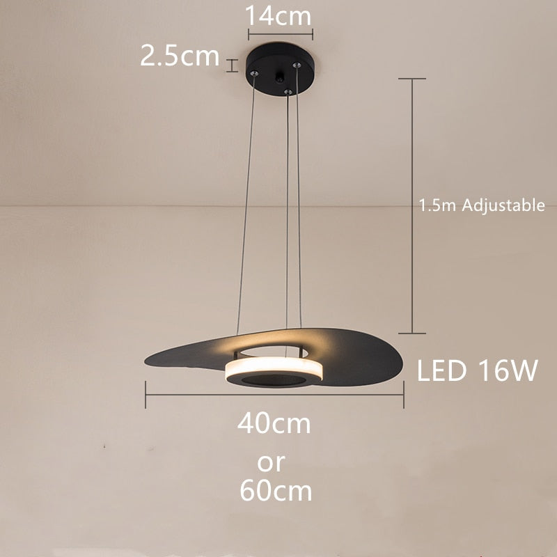 LED-UFO-Hängeleuchte in schlichtem Metall-Design für Esszimmer, Wohnzimmer, Schlafzimmer & Arbeitszimmer - Unique Outlet