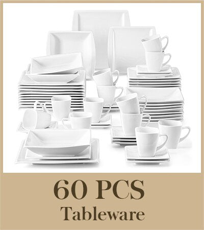 Porzellan-Dinner-Set für 6/12 Personen, 30/60 teiliges Set - Unique Outlet