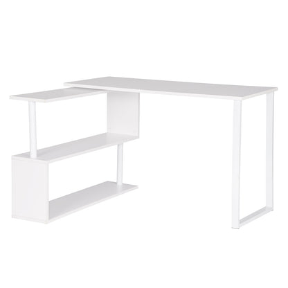 L-förmiger Schreibtisch mit Regalen und Faltbarem Design - Perfekt fürs Home Office, Gaming und Studium - Unique Outlet